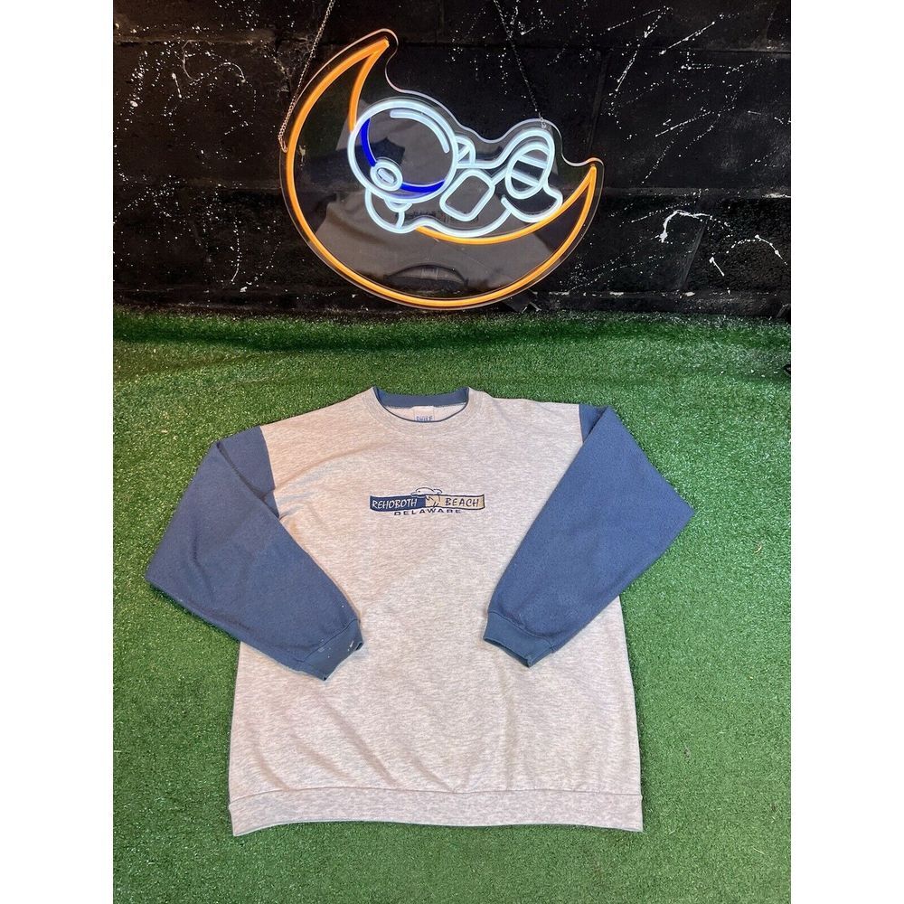 Vintage Carolina Smile Rehoboth Beach Delaware Crewneck Size LG USA Made‎